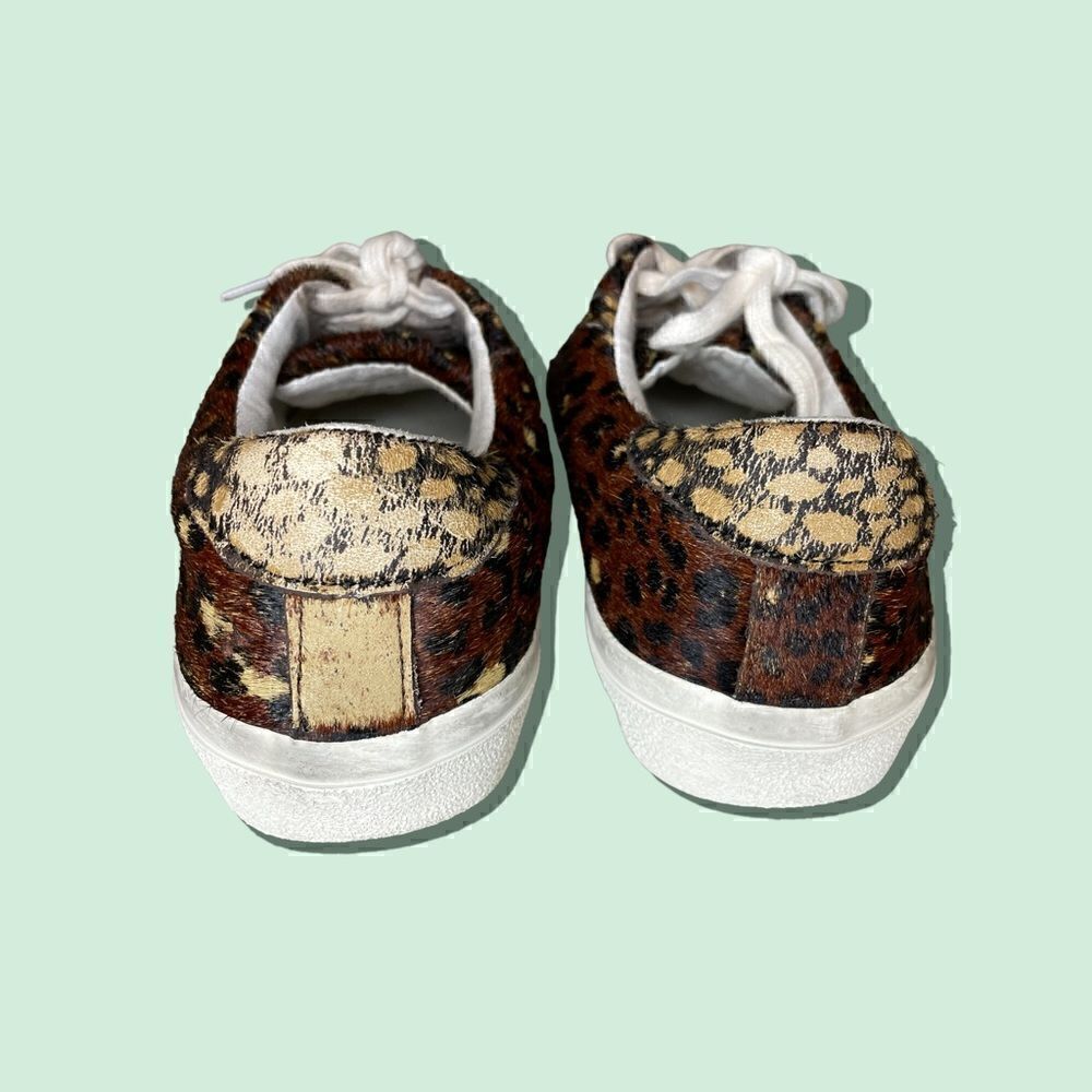 Madewell Low Top Sneakers in Painted Leopard Colorblock Calf Hair - Picture 13 of 14
